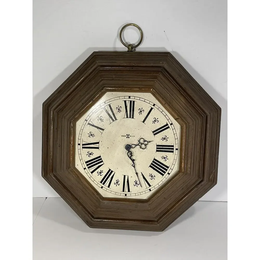 Howard Miller Clock Company 17” Wall Clock Model‎ 4975 Hexagon Wood Unique Rare